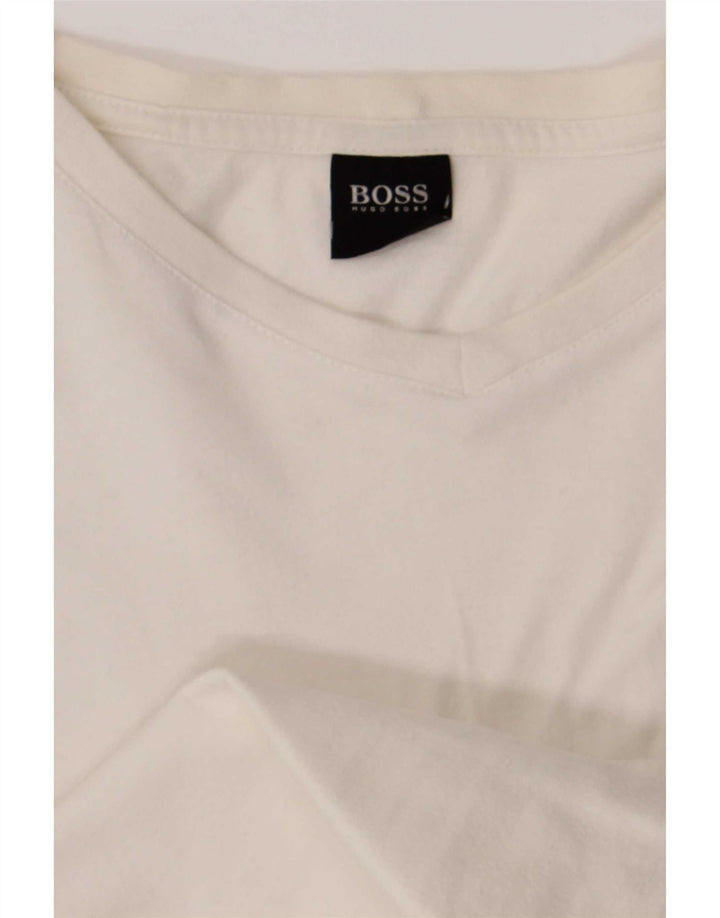 Ανδρικό T-Shirt Hugo Boss Top XL Λευκό βαμβακερό