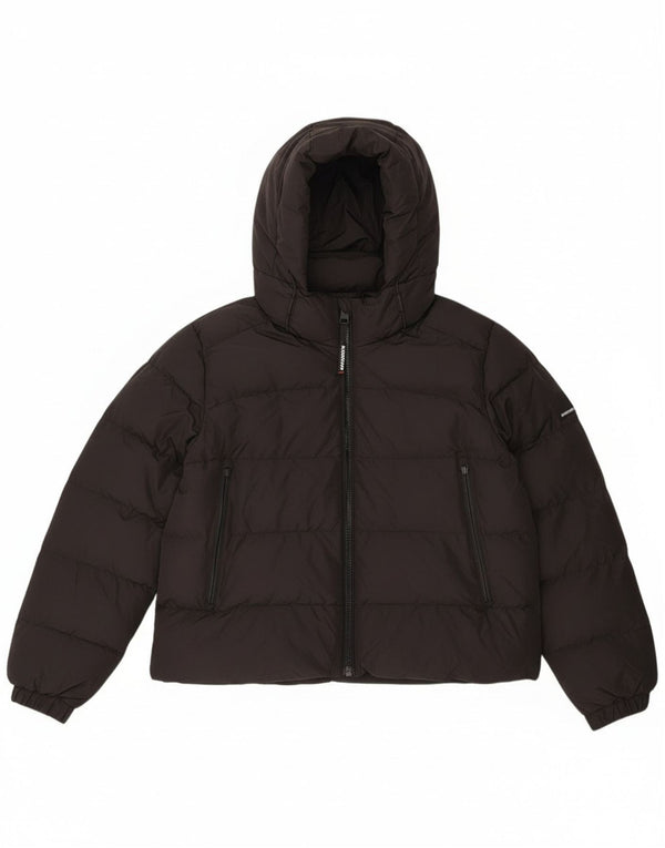 Superdry γυναικείο μπουφάν με κουκούλα UK 16 μεγάλο μαύρο πολυεστέρα