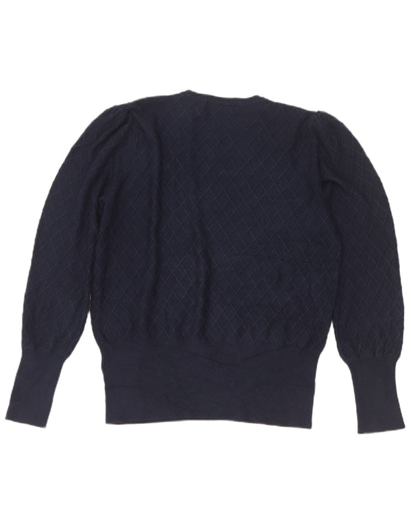 Marks & Spencer Γυναικείο πουλόβερ με λαιμόκοψη UK 12 Medium Navy Blue