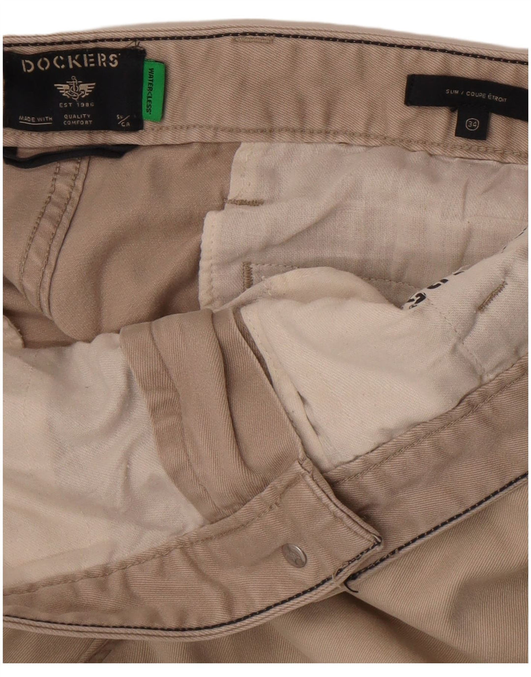 Ανδρικό παντελόνι Chino Dockers Slim W34 L29 Beige