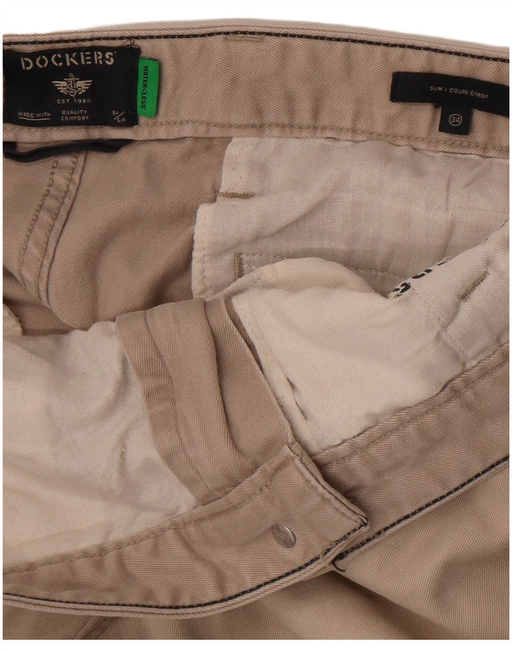 Ανδρικό παντελόνι Chino Dockers Slim W34 L29 Beige