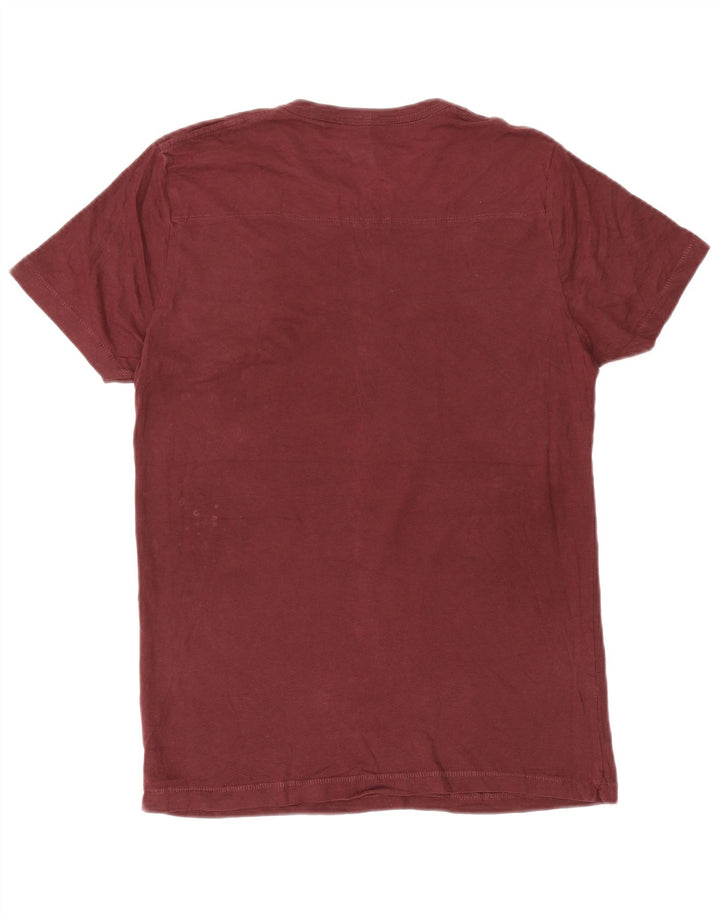 Ανδρικό T-Shirt French Connection Τοπ από μεσαίο μπορντό βαμβάκι