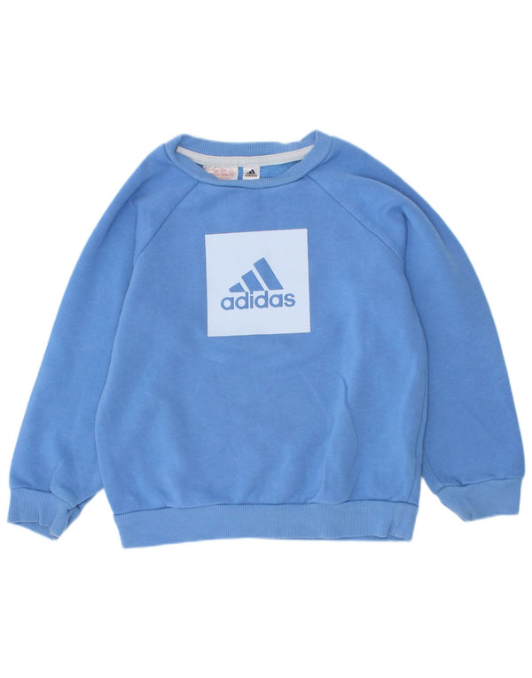 Γραφικό Φούτερ Adidas Boys Jumper 2-3 ετών Μπλε βαμβακερό
