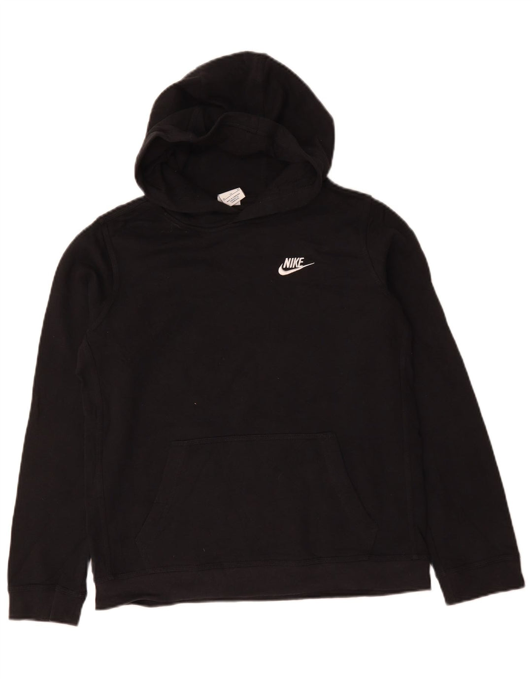 NIKE Boys Hoodie Jumper 13-14 Years XL Μαύρο βαμβακερό