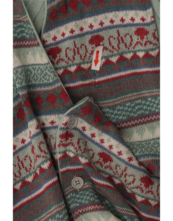 Vintage Ανδρικό Αμάνικο Ζακέτα Μεσαίο Πολύχρωμο Fair Isle