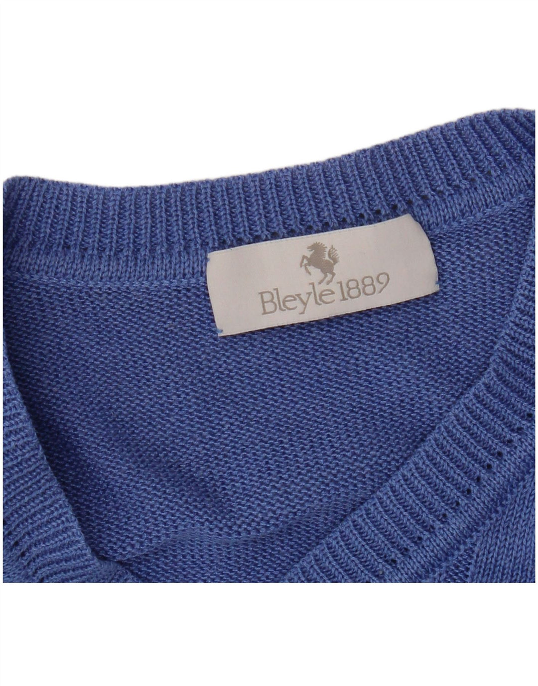 Ανδρικό πουλόβερ Bleyle Relaxed Fit Jumper με V λαιμόκοψη Μικρό μπλε