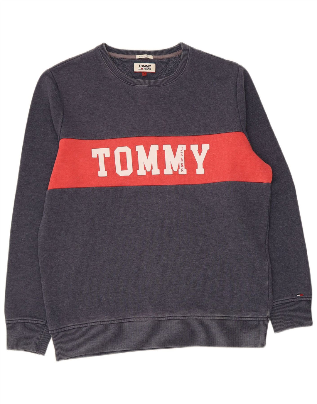 Ανδρικό φούτερ Tommy Hilfiger Jumper Μεγάλο Navy Blue Colourblock