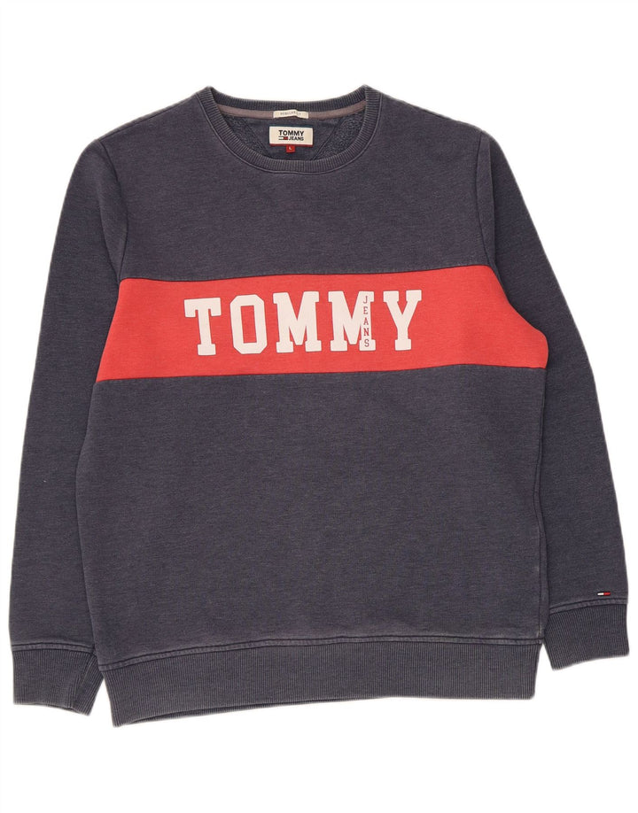 Ανδρικό φούτερ Tommy Hilfiger Jumper Μεγάλο Navy Blue Colourblock