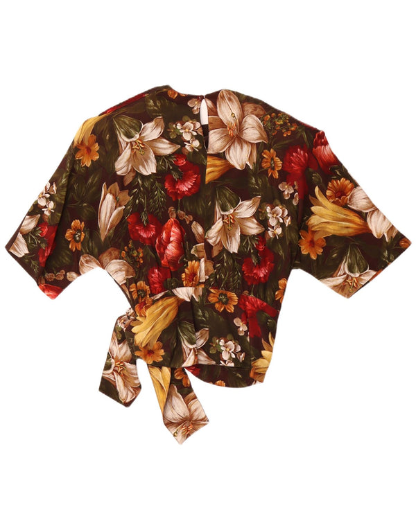 Punto e Virgola Γυναικεία Μπλούζα Top IT 44 Μεσαίο Καφέ Floral Acetate