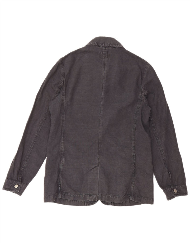 ARMANI JUNIOR Boys 5 Button Blazer Jacket 13-14 Years Navy Blue Linen