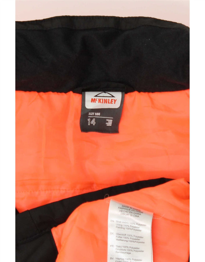 MC Kinley Girls Hooded Rain Jacket 13-14 Years Black Polyester