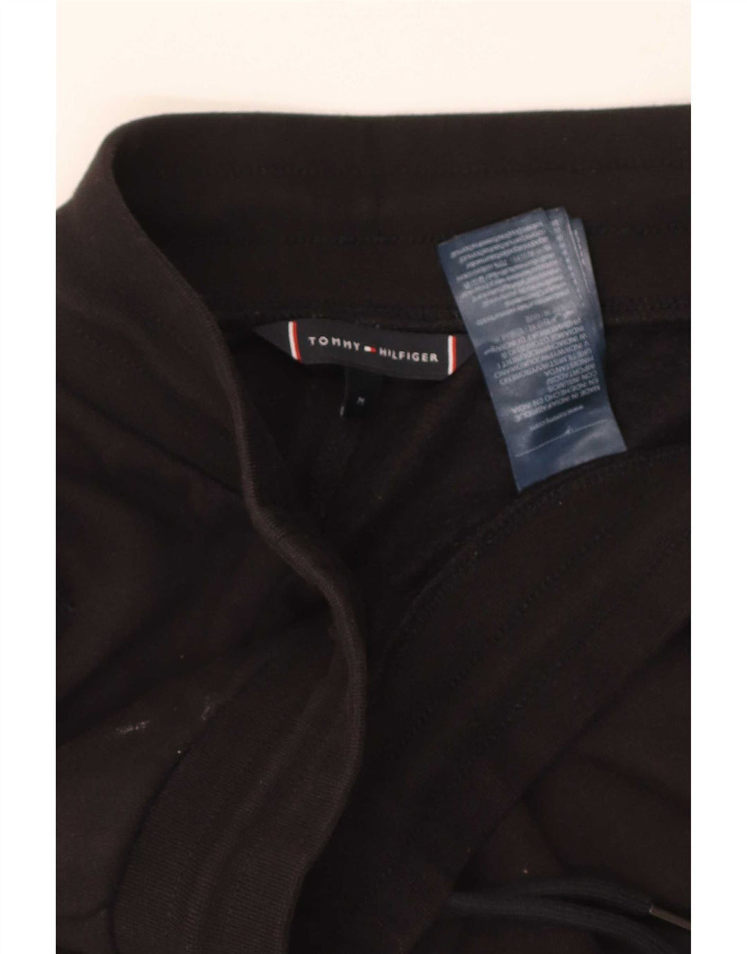 Ανδρικό γραφικό αθλητικό σορτς Tommy Hilfiger, μεσαίο μαύρο βαμβακερό