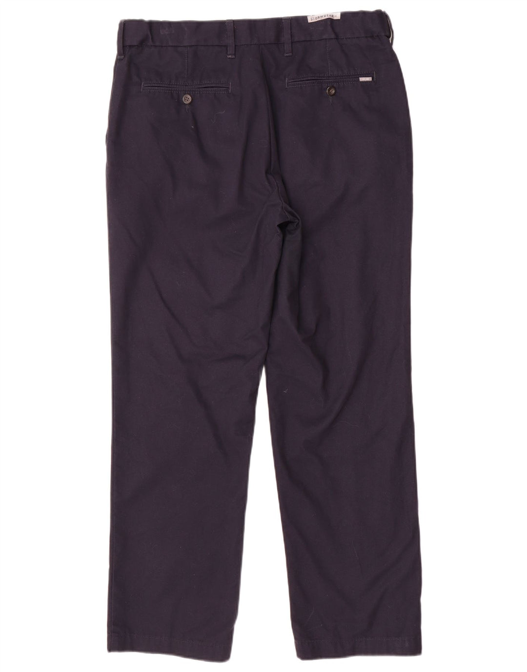 Ανδρικό κανονικό παντελόνι Marks & Spencer W34 L29 Navy Blue Cotton