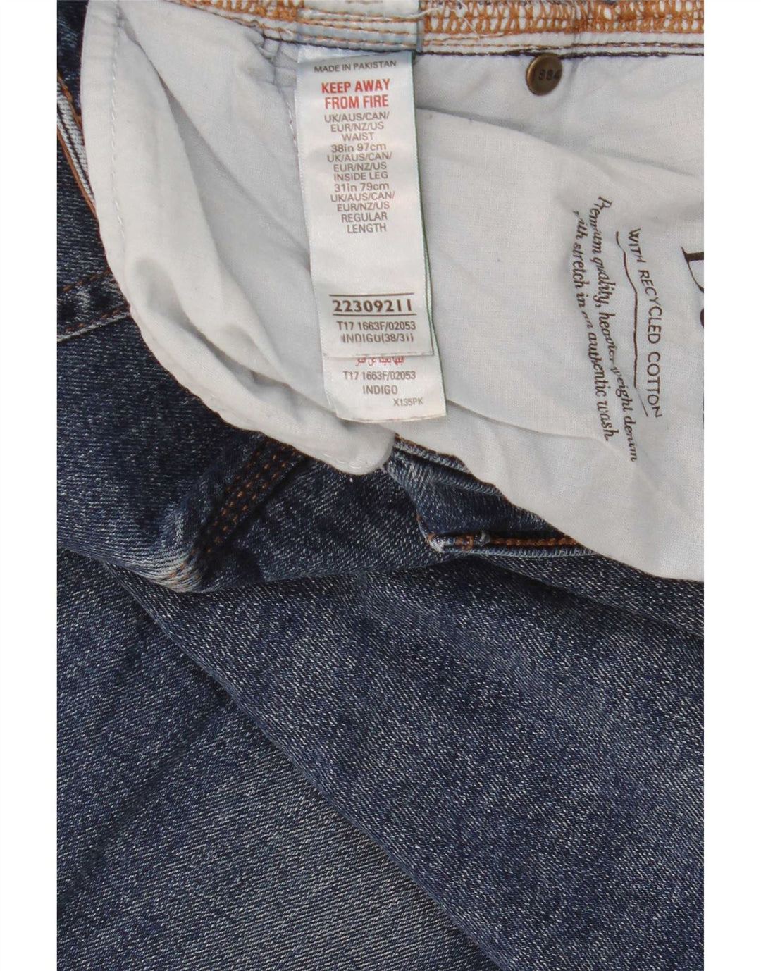 Ανδρικό τζιν ίσιο Marks & Spencer SW38 L31 Μπλε βαμβακερό
