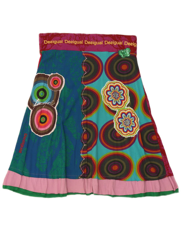 Γυναικεία φούστα Desigual A-Line Medium W30 Πολύχρωμη Γεωμετρική Βαμβακερή