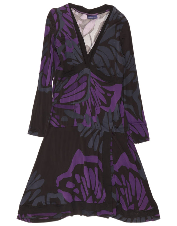 Γυναικείο φόρεμα Trussardi Abstract Pattern Tiered IT 46 Large Purple
