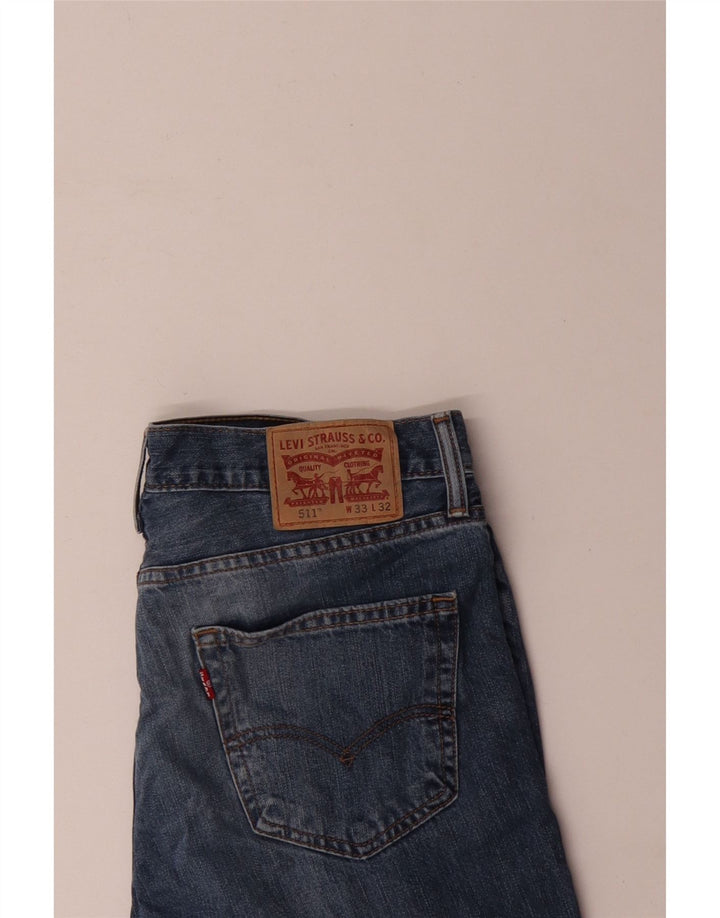 Levi's Mens 511 Slim Jeans W33 L32 Blue Cotton
