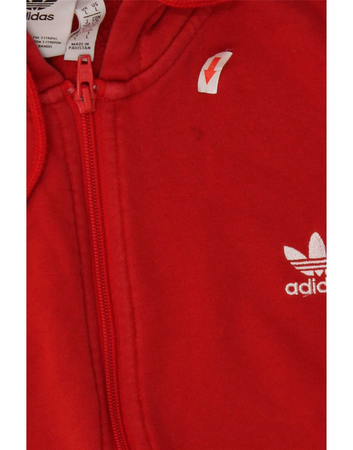 Ανδρικό πουλόβερ με κουκούλα με φερμουάρ Adidas μεγάλο κόκκινο βαμβακερό