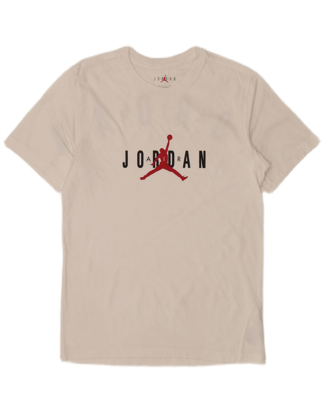 JORDAN Ανδρικό γραφικό T-Shirt Top Μικρό λευκό βαμβακερό