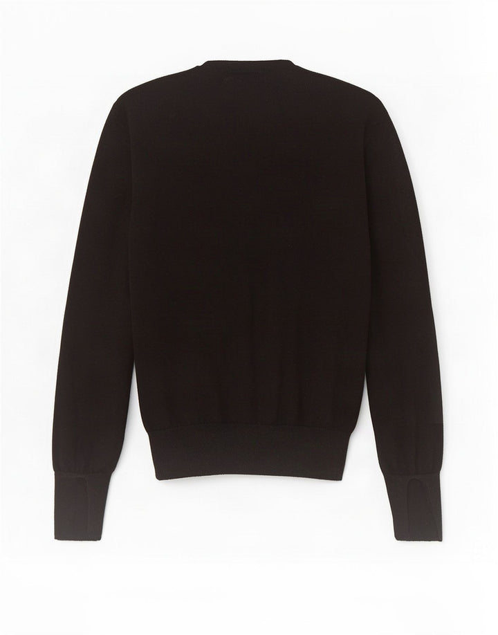 Zara Γυναικείο πουλόβερ με λαιμόκοψη Crop Crop UK 12 Medium Black