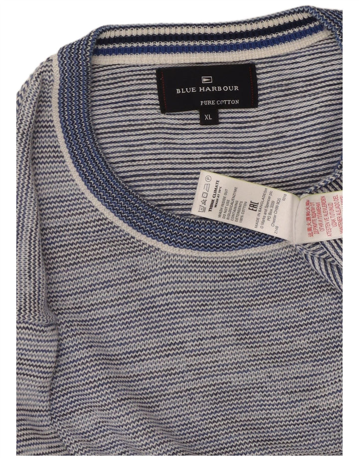 Ανδρικό πουλόβερ Marks & Spencer Blue Harbour Crew Neck Jumper XL Blue Flecked