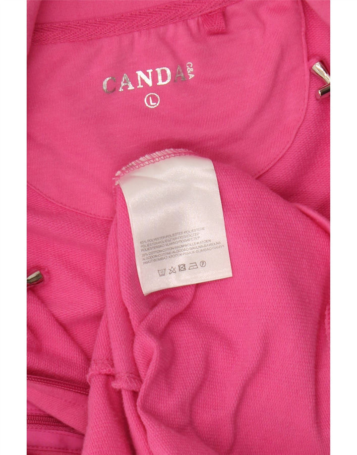 Canda Γυναικεία αθλητική φόρμα Top Jacket UK 16 Large Pink Polyester