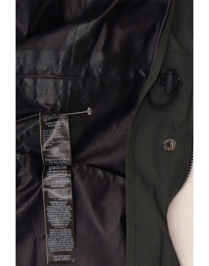 MARKS & SPENCER Γυναικείο μπουφάν Parka με κουκούλα UK 8 Small Green Polyamide