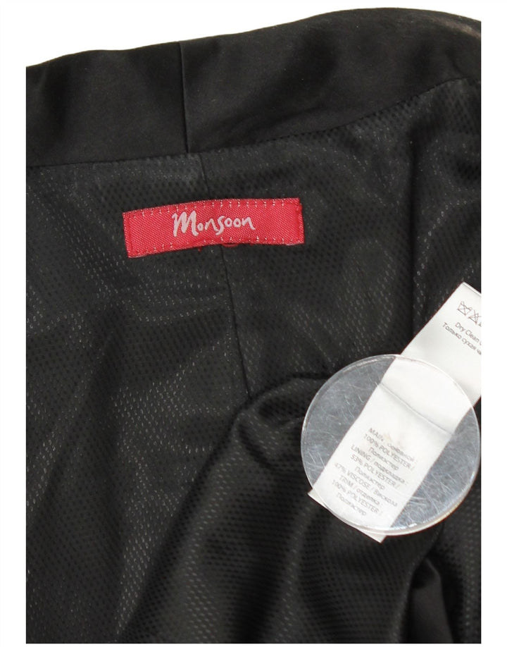 Γυναικείο μπουφάν MONSOON Crop Open Blazer UK 10 Small Black Polyester