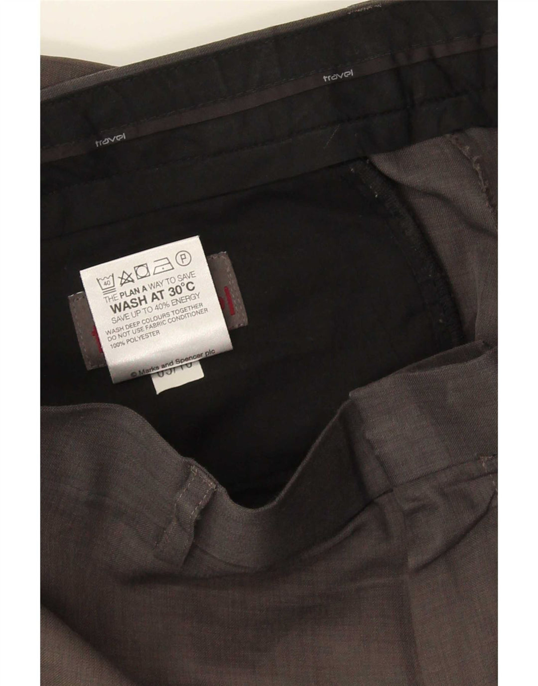 Marks & Spencer Ανδρικό ίσιο παντελόνι Chino W36 L29 Γκρι Πολυεστέρας