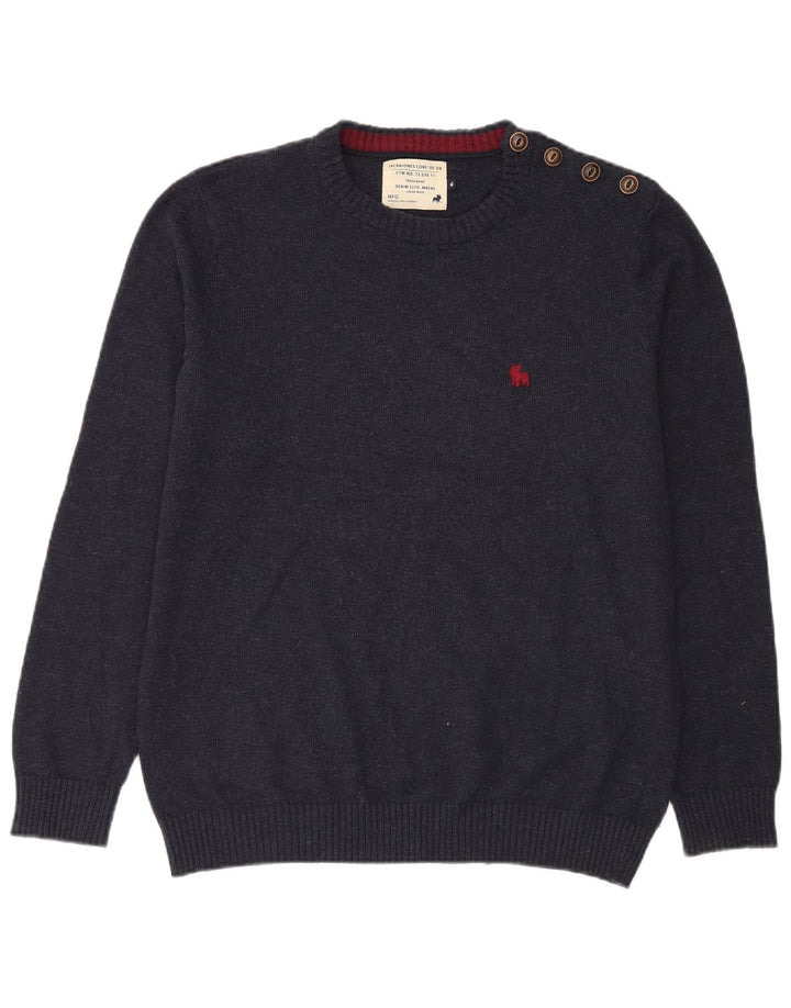 Jack & Jones Ανδρικό πουλόβερ με λαιμόκοψη XL Navy Blue