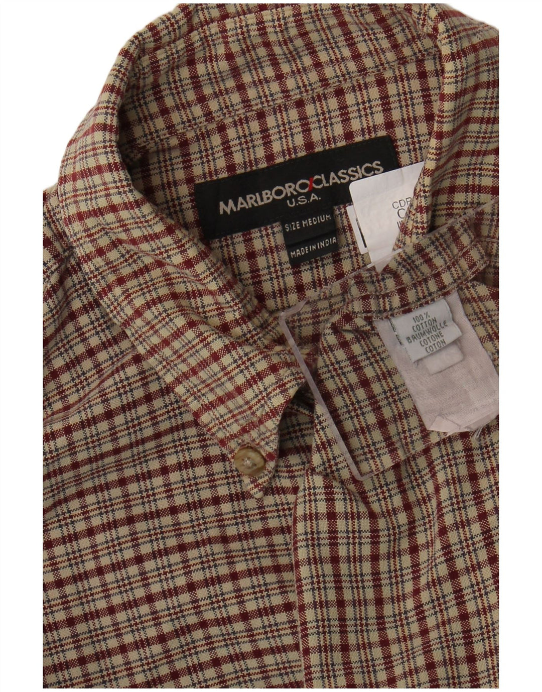Ανδρικό καρό φανελένιο πουκάμισο Marlboro Classics Βαμβακερό μεσαίο γκρι