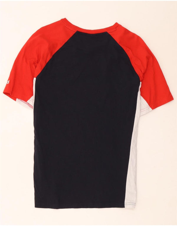Ανδρικό γραφικό μπλουζάκι Champion Top Medium Navy Blue Colourblock Βαμβακερό