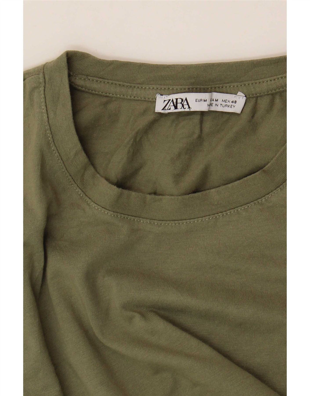 Zara Ανδρικό T-Shirt Top Medium Khaki
