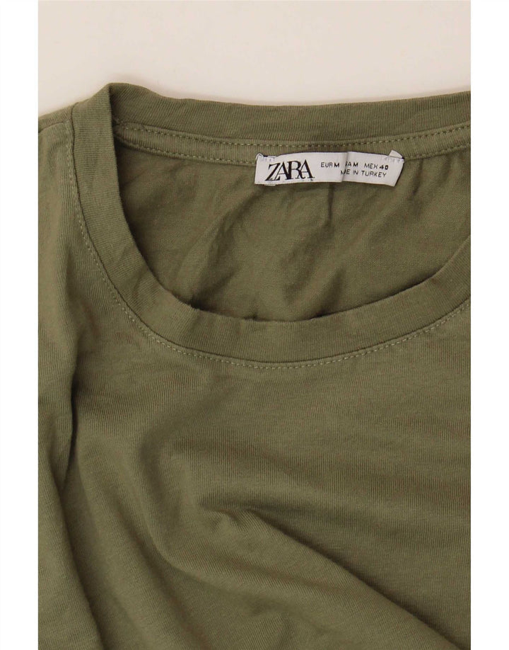Zara Ανδρικό T-Shirt Top Medium Khaki