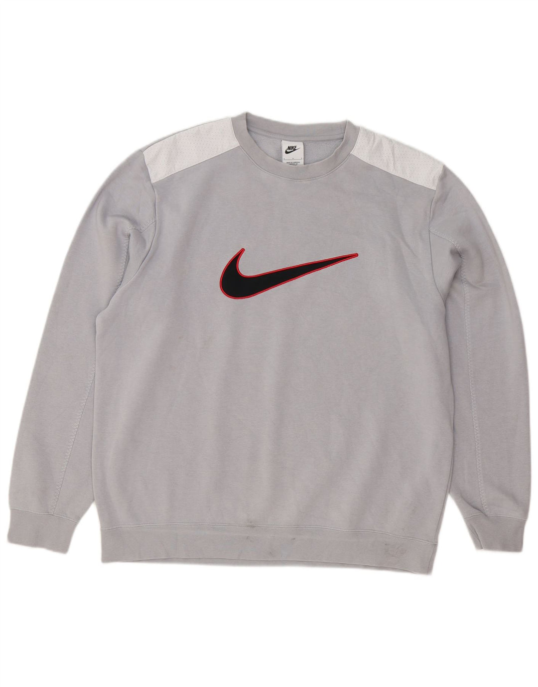 Ανδρικό γραφικό φούτερ Nike Jumper με μεγάλο γκρι χρώμα από πολυεστέρα