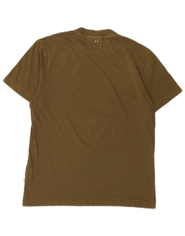 Ανδρικό γραφικό T-Shirt Napapijri Top Medium Khaki