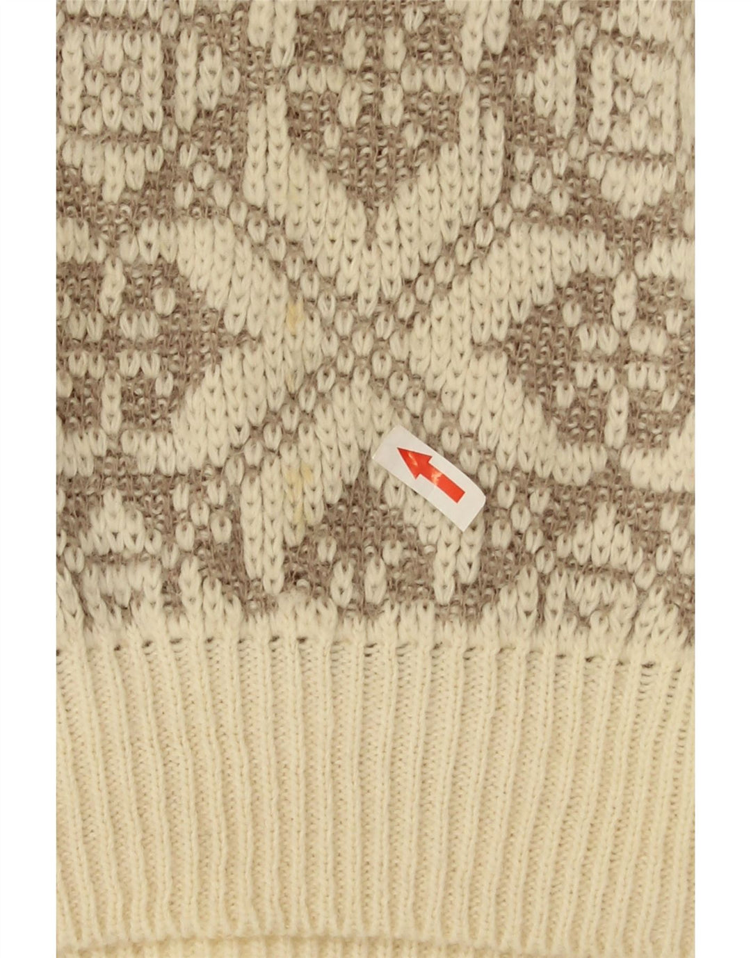 Ανδρικό πουλόβερ Ciao Crew Neck Jumper XL Μπεζ γεωμετρικό μαλλί