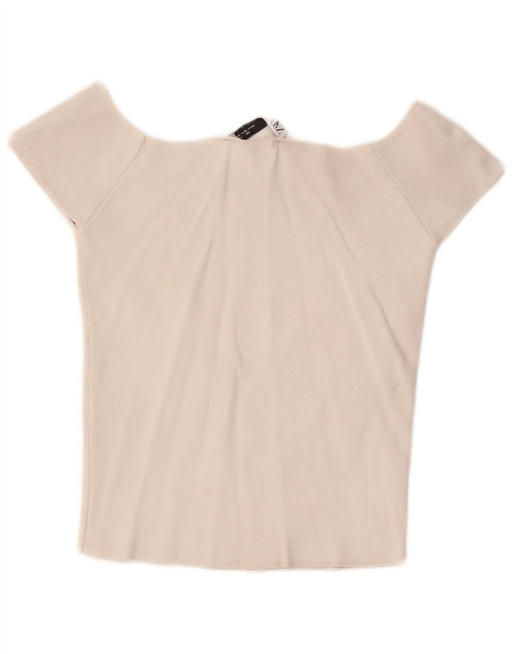 Zara Womens Off Shoulder Top UK 12 Medium White