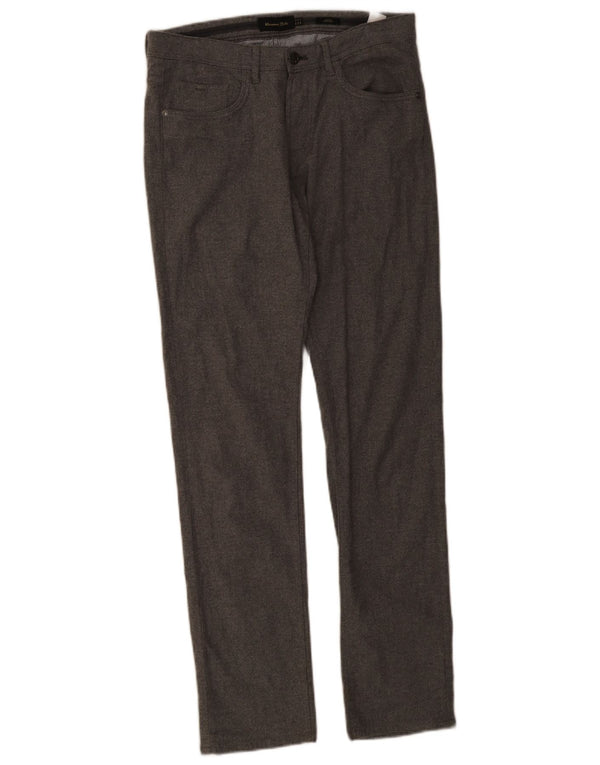 Massimo Dutti Ανδρικό Slim Fit Casual Παντελόνι EU 38 Small W30 L32 Γκρι βαμβακερό