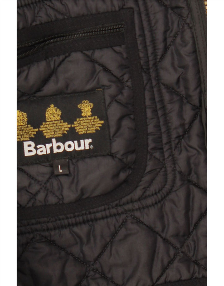 Ανδρικό καπιτονέ πανωφόρι Barbour UK 40 Large Black Polyester