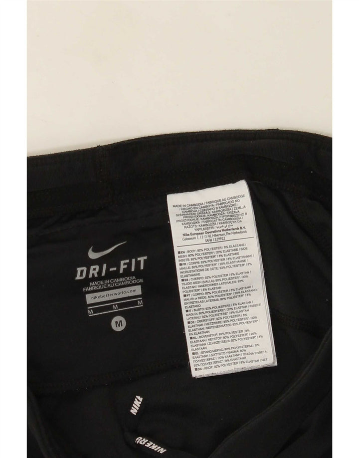 Γυναικεία κολάν Nike Dri Fit Capri UK 12 μεσαίου μαύρου πολυεστέρα
