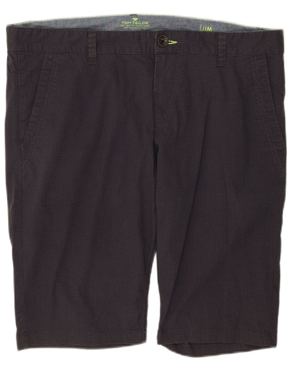 Tom Tailor Ανδρικό σορτς Chino Jim Slim Fit W36 Large Navy Blue Check Βαμβακερό