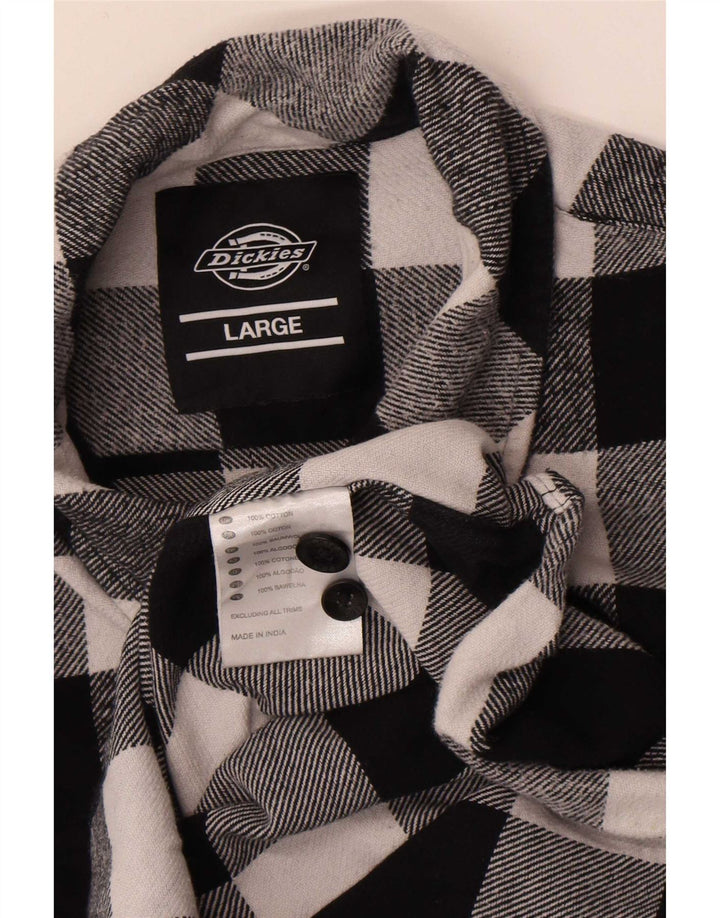 Ανδρικό πουκάμισο Dickies Flannel Μεγάλο μαύρο βαμβακερό Gingham