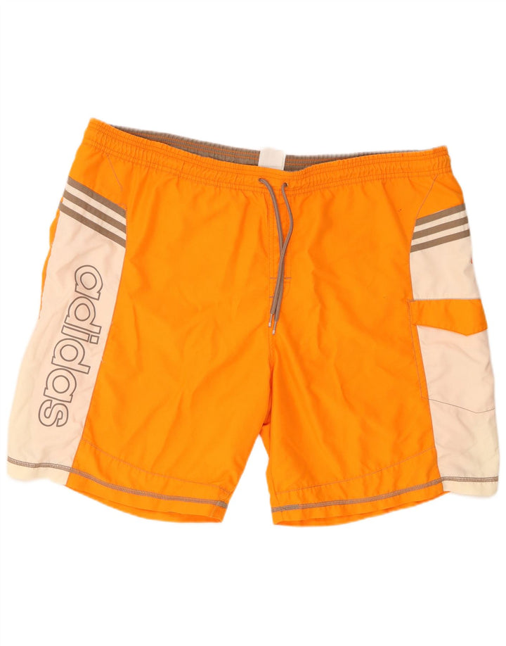 Ανδρικό γραφικό σορτς κολύμβησης Adidas 2XL πορτοκαλί πολυεστέρας