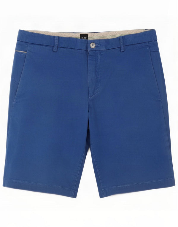 Hugo Boss Mens Slim Fit Chino Short IT 50 Large W34 Blue Cotton