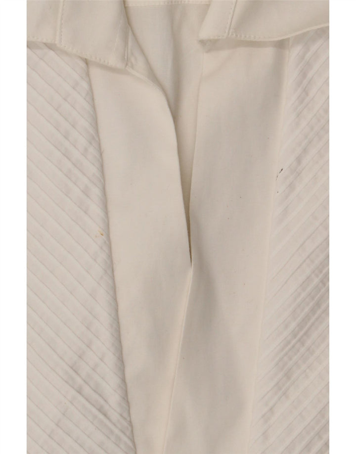 Vintage γυναικείο πουκάμισο UK 14 Μεσαίο λευκό βαμβακερό