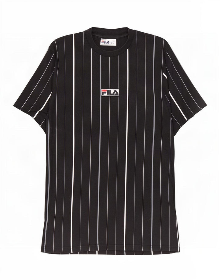 Fila Ανδρικό T-Shirt Top Μικρό μαύρο ριγέ βαμβακερό