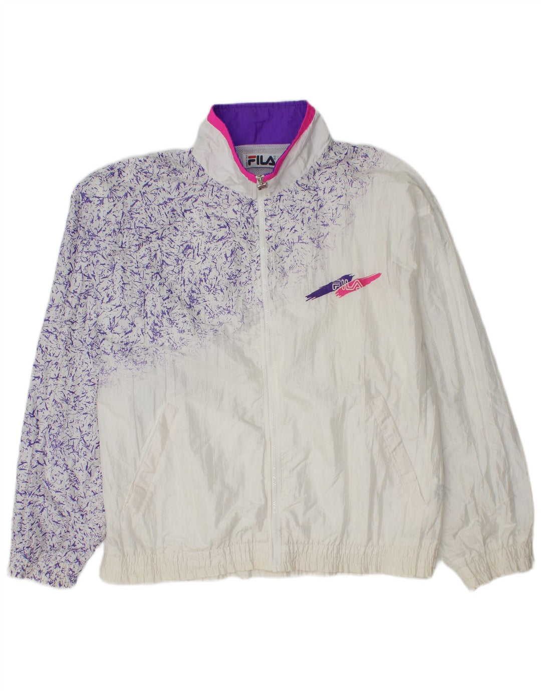 Γυναικεία αθλητική φόρμα Fila Top Jacket IT 50 XL White Flecked Polyamide
