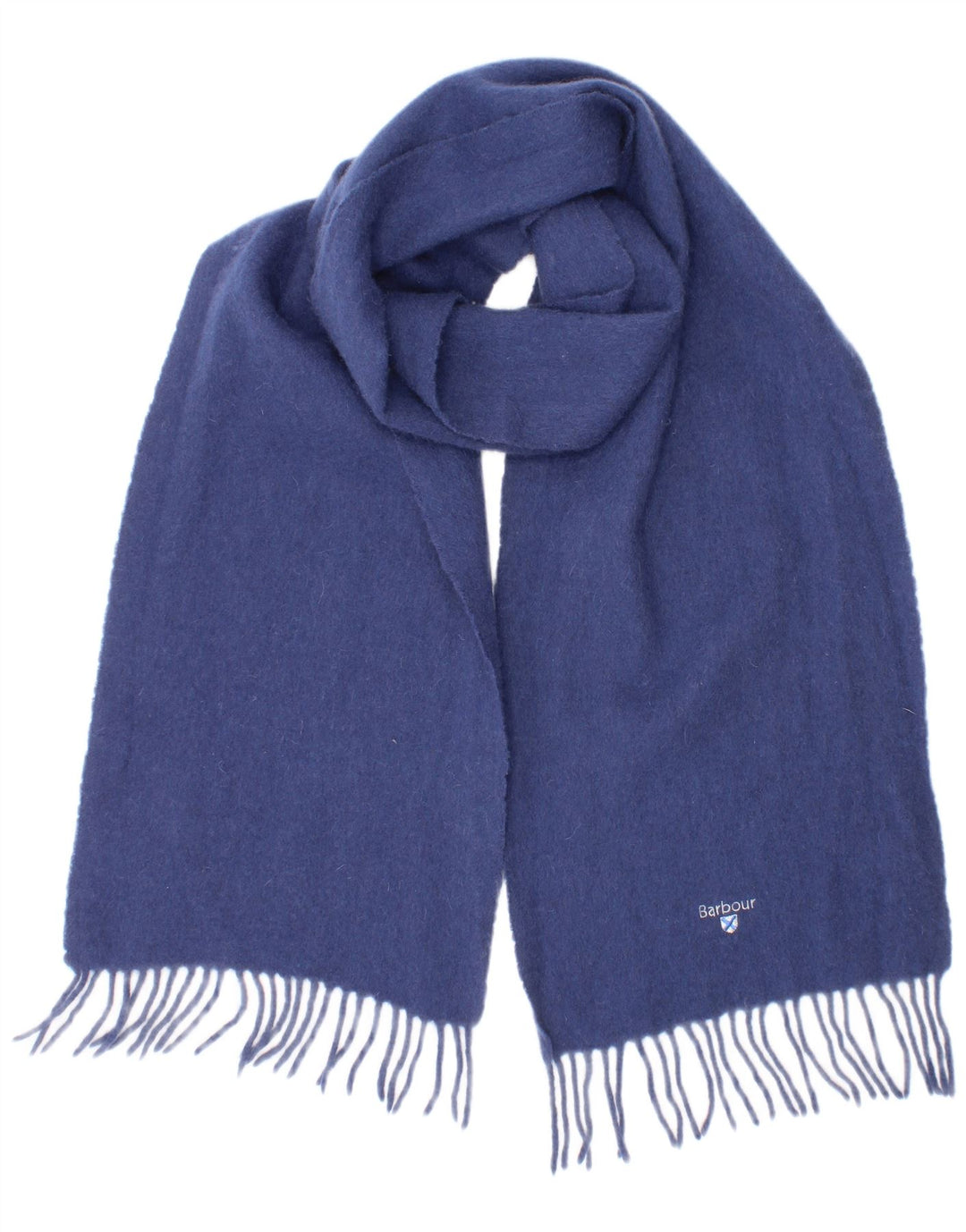 Ανδρικό ορθογώνιο φουλάρι Barbour One size μπλε μαλλί