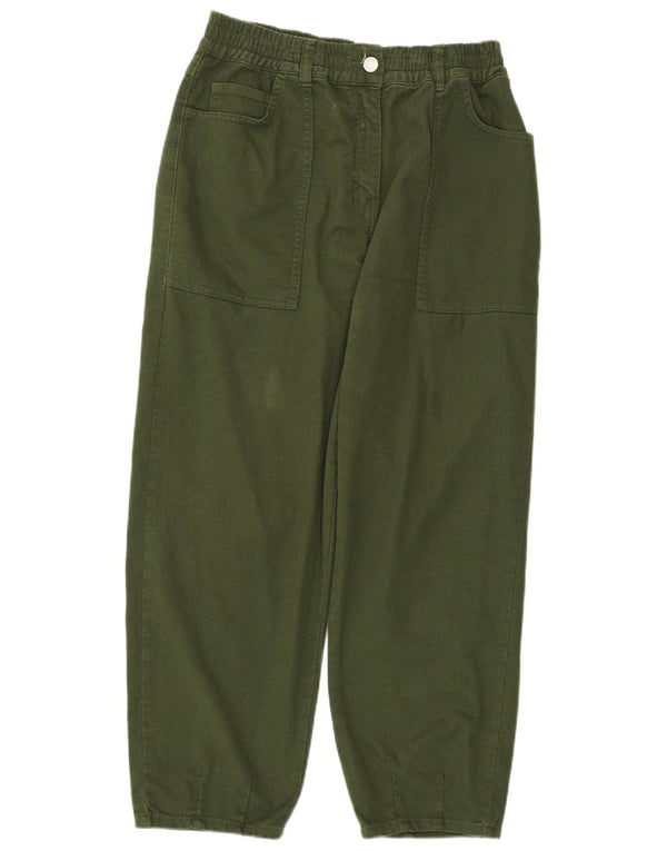 WHISTLES Γυναικεία φαρδιά τζιν ψηλόμεση UK 12 Medium W30 L26 Green